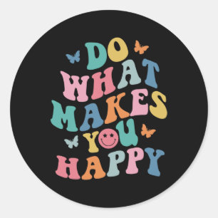 Wat maakt je blij Mental Health Autisme Bewustzijn Ronde Sticker