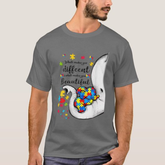 Wat maakt je een ander ellephant mam Autism kind? T-shirt (Voorkant)