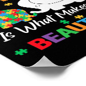Wat maakt jou tot een ander Autism Child Elephant Poster (Hoek)