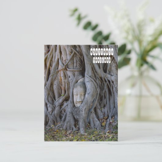 Wat Mahathat Buddha Head Briefkaart (Staand voorkant)