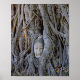 Wat Mahathat Buddha Head Poster