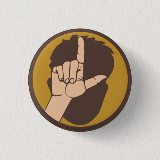 Wat Major Loser (L) Flair Pinback Button (Voorkant)