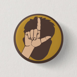 Wat Major Loser (L) Flair Pinback Button