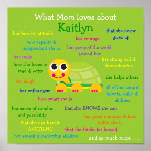Wat mam van Kaitlyn houdt Poster (Voorkant)