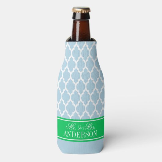 Wat Marokkaanse #4 CB Emerald Naam Wedding Flesjeskoeler (Fles Voorkant)