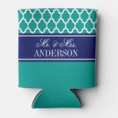 Wat Marokkaanse #4 CB Marine Naam Monogram Huwelij Blikjeskoeler (Voorkant)