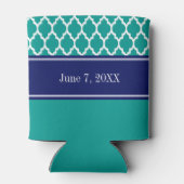 Wat Marokkaanse #4 CB Marine Naam Monogram Huwelij Blikjeskoeler (Achterkant)