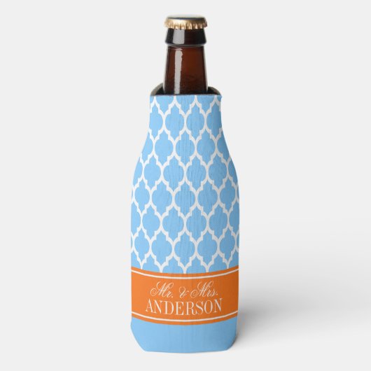 Wat Marokkaanse #4 CB Pumpkin Naam Wedding Flesjeskoeler (Fles Voorkant)