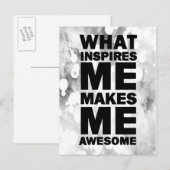 Wat me inspireert maakt me Geweldige Briefkaart (Voorkant / Achterkant)