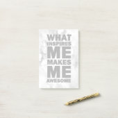 Wat me inspireert maakt me Geweldige Post-it® Notes (Op bureau)