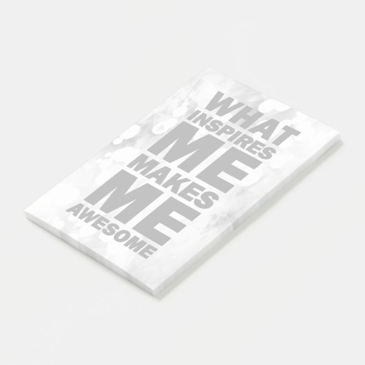 Wat me inspireert maakt me Geweldige Post-it® Notes (Schuin)