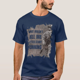 Wat me niet doodt, beter beginnen met werken t-shirt