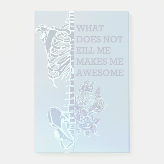 Wat me niet doodt maakt me Geweldige Post-it® Notes (Voorkant)