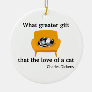 Wat meer cadeau dan de liefde voor een kat keramisch ornament