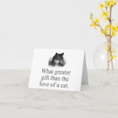 Wat meer geschenk dan de liefde van een kat kaart (Gele Bloem)