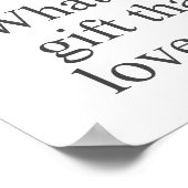 Wat meer geschenk dan de liefde van een kat poster (Hoek)