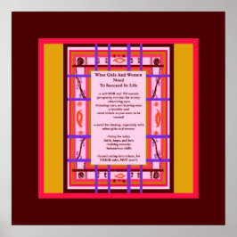 Wat meisjes en vrouwen nodig hebben, geslaagd in h poster