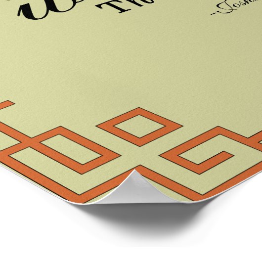 Wat mij en mijn huis betreft.. Bijbelprijsgebed Poster (Hoek)