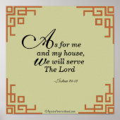 Wat mij en mijn huis betreft.. Bijbelprijsgebed Poster (Voorkant)