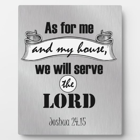 Wat mij en mijn huis betreft Bijbelversie Fotoplaat (Voorkant)