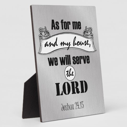 Wat mij en mijn huis betreft Bijbelversie Fotoplaat (Zijkant)