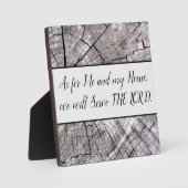 Wat mij en mijn huis betreft: een schild van de ta fotoplaat (Voorkant)