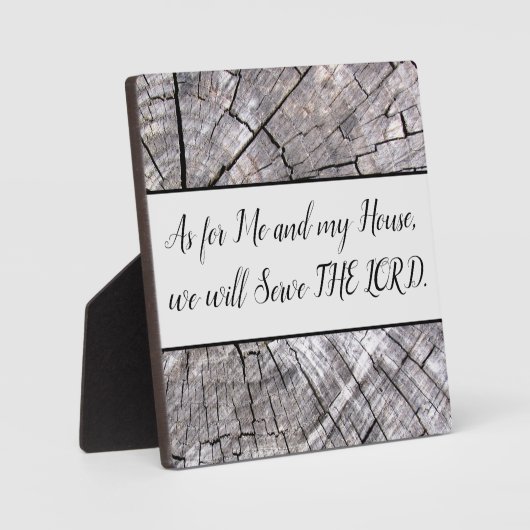 Wat mij en mijn huis betreft: een schild van de ta fotoplaat (Voorkant)