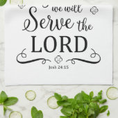 "Wat mij en mijn huis betreft" Keuken Theedoek (Gevouwen)