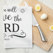 "Wat mij en mijn huis betreft" Keuken Theedoek (Quarter Fold)