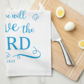 "Wat mij en mijn huis betreft" Keukenhanddoek (Bla (Quarter Fold)