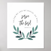 Wat mij en mijn huis betreft minimalistische bijbe poster (Voorkant)