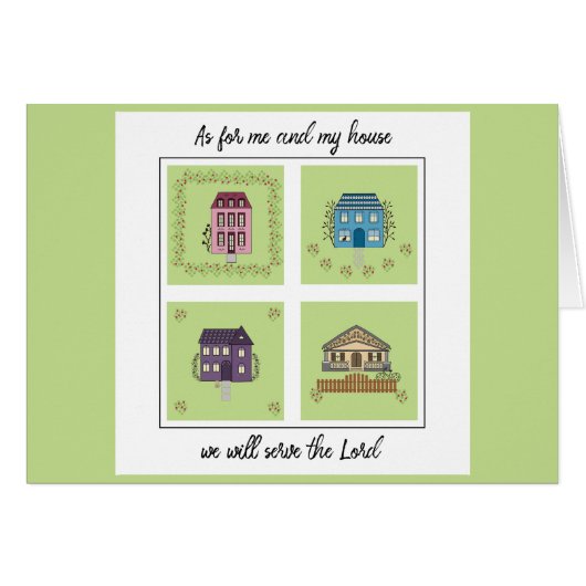 Wat mij en mijn huis betreft Parakaleo briefkaart (Voorkant Horizontaal)