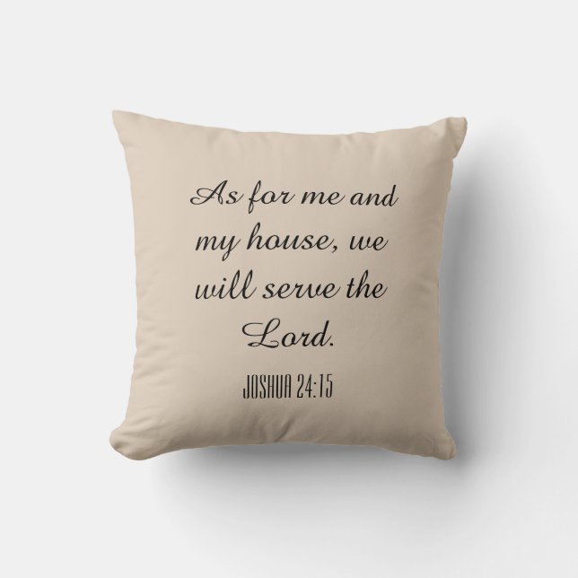 Wat mij en mijn huis betreft, zullen we de Heer di Kussen (Voorkant)