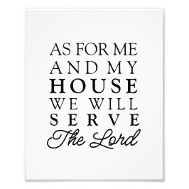 Wat mij en mijn Parlement betreft: Joshua Bible Ve Foto Afdruk