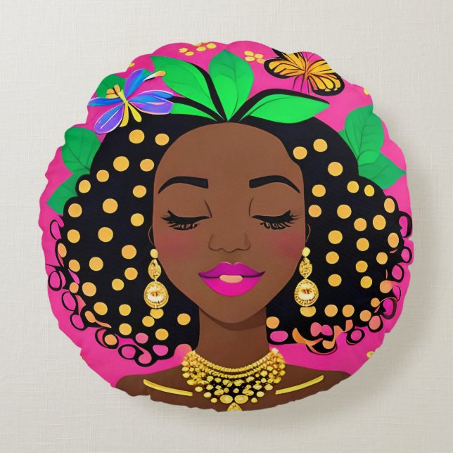 Wat mij gelukkig maakt rond kussen (Voorkant)