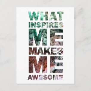 Wat mij inspireert maakt me Geweldige 2 Briefkaart