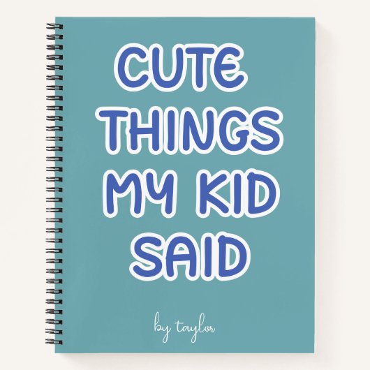 Wat mijn Kind zei Notitieboek (Voorkant)