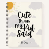 Wat mijn Kind zei Notitieboek (Voorkant)