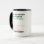 Wat mijn rechten regelt - De Grondwet Mok (Voorkant links)
