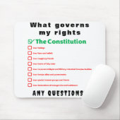 Wat mijn rechten regelt - De Grondwet Muismat (Met muis)