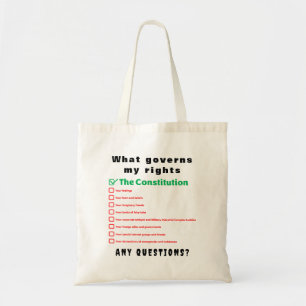 Wat mijn rechten regelt - De Grondwet Tote Bag