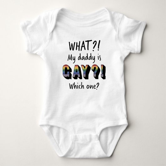 Wat mijn vader is homo welke een Baby cadeaus Romper (Voorkant)