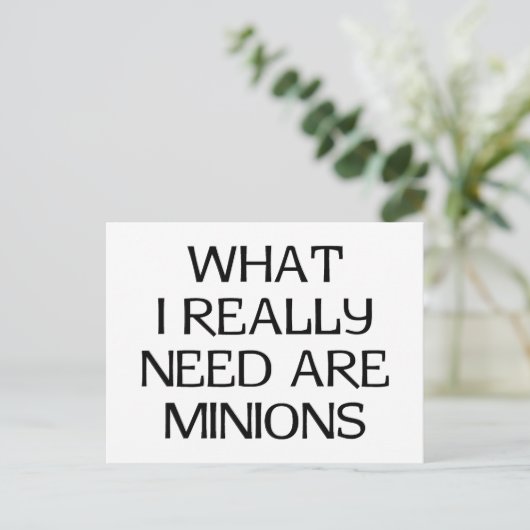 Wat minionen briefkaart (Staand voorkant)