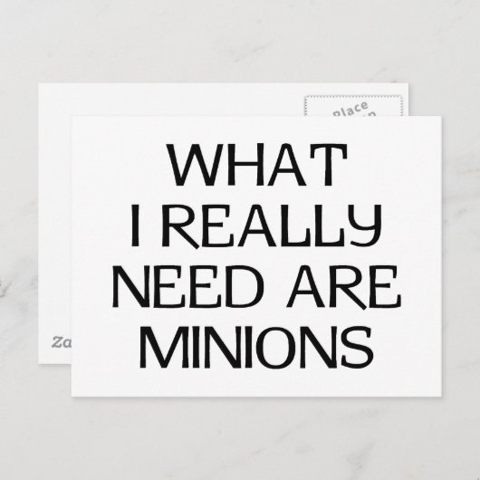 Wat minionen briefkaart (Voorkant / Achterkant)