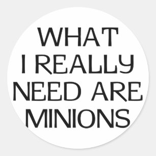 Wat minionen ronde sticker