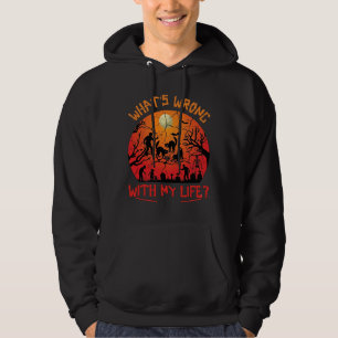 Wat Mis Is Leven Halloween Zwarte Katten Zombies G Hoodie