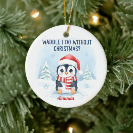 Wat moet ik doen zonder Kerstmis Leuke Kerst Keramisch Ornament