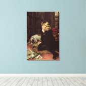Wat moet ik lezen? canvas afdruk (Insitu (Houten vloer))
