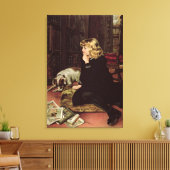 Wat moet ik lezen? canvas afdruk (Insitu (Woonkamer))