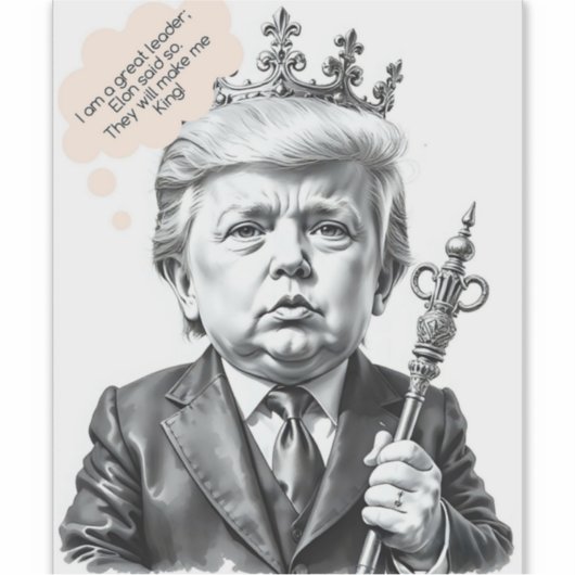 Wat moet je koning zijn sticker (Voorkant)